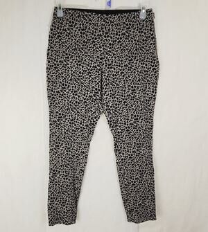 A New Day Cheetah print slim fit pants Size 10 Maximal Retro Animal Print